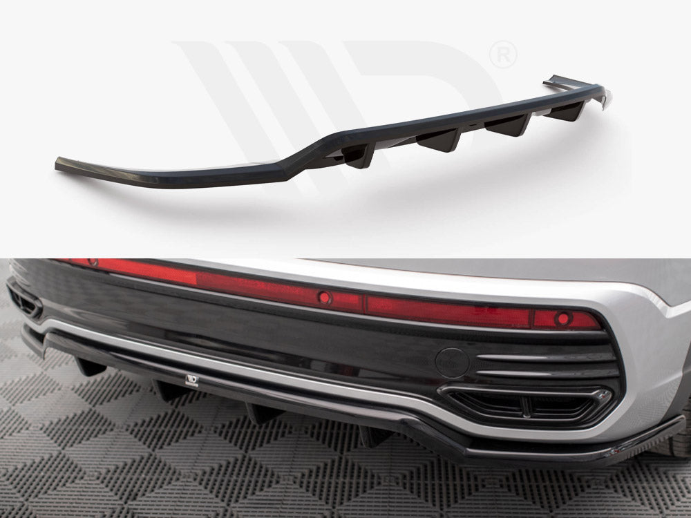 VW Taigo R-Line Mk1 rear splitter - Maxton Design Vertical Bars ABS gloss black