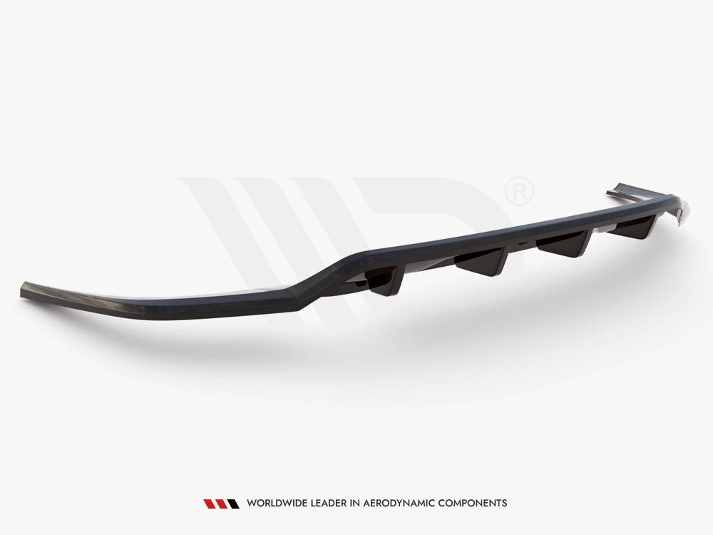 VW Taigo R-Line Mk1 rear splitter - Maxton Design Vertical Bars ABS gloss black