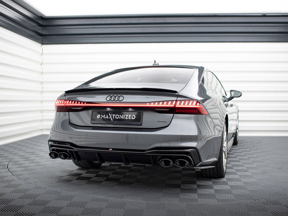 Audi A7 C8 S-Line 2017-2024 rear valance + exhaust ends, Maxton Design