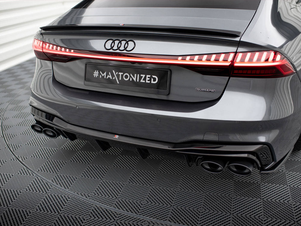 Audi A7 C8 S-Line 2017-2024 rear valance + exhaust ends, Maxton Design
