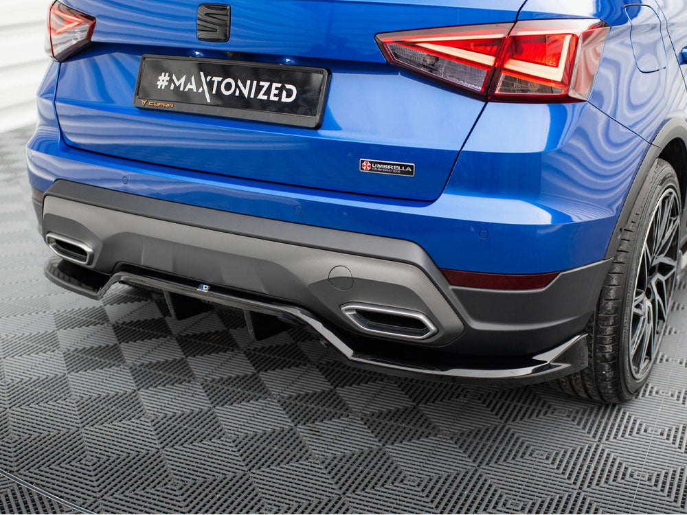 SEAT Arona FR Mk1 Facelift 2021+ Rear Splitter, Maxton Design ABS Gloss Black