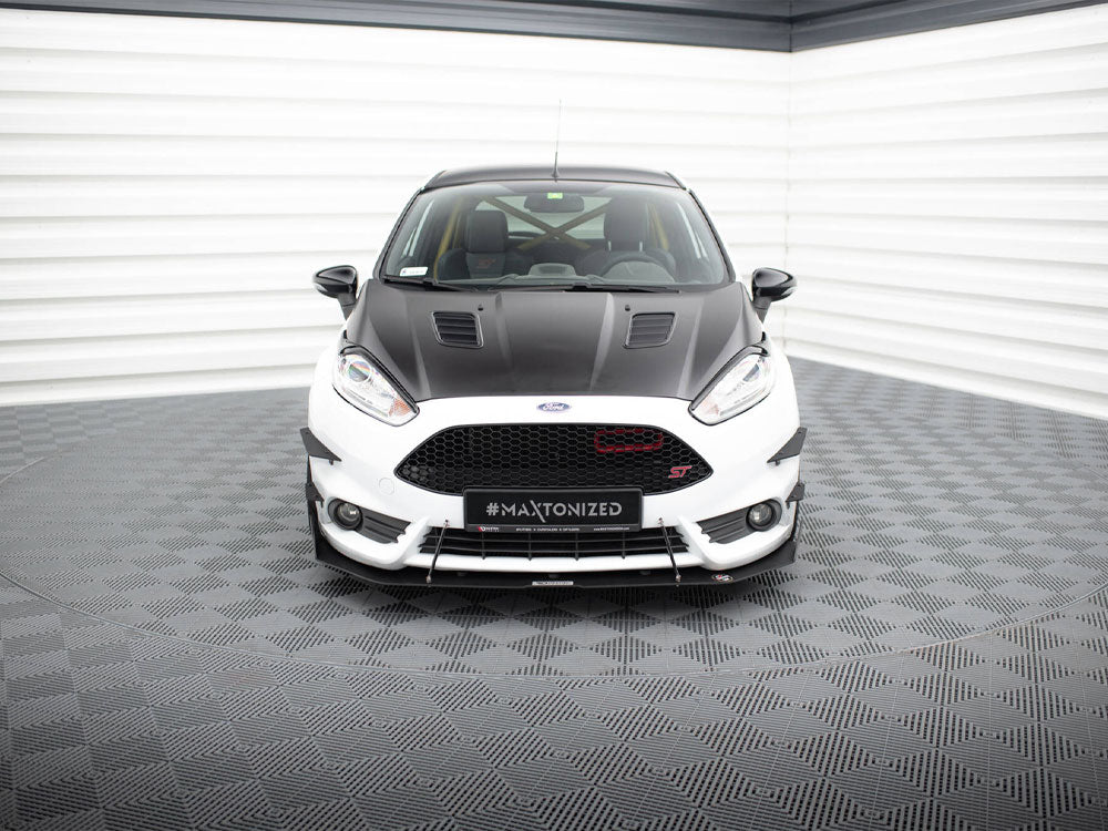 Fiesta MK7 ST Facelift (2017-2020) Maxton Design ABS Front Racing Splitter with Wings