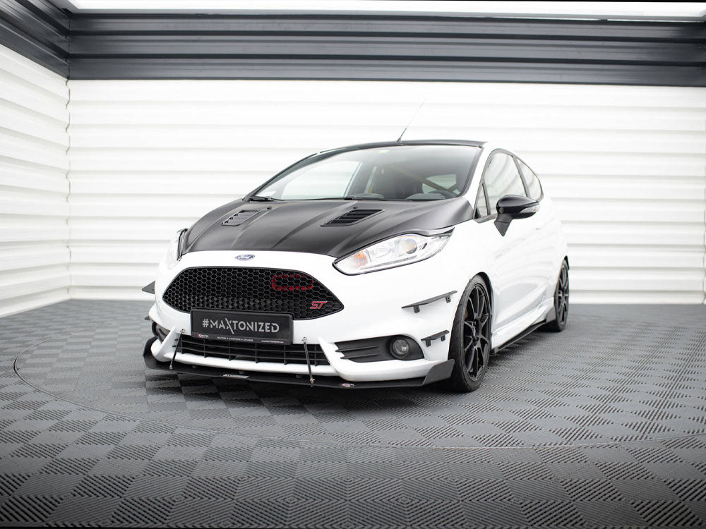 Fiesta MK7 ST Facelift (2017-2020) Maxton Design ABS Front Racing Splitter with Wings
