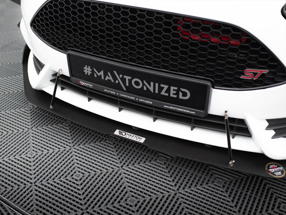 Fiesta MK7 ST Facelift (2017-2020) Maxton Design ABS Front Racing Splitter with Wings