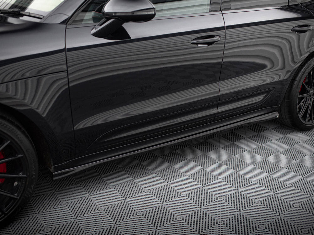 Porsche Macan T GTS Mk1 Facelift 2 (2021+) Maxton Design Gloss Black Side Skirts Diffusers