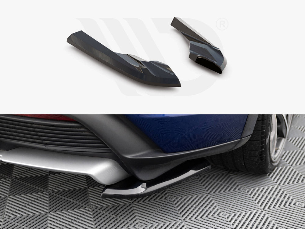 Porsche Taycan Cross Turismo 4S rear side splitters, Maxton Design gloss black