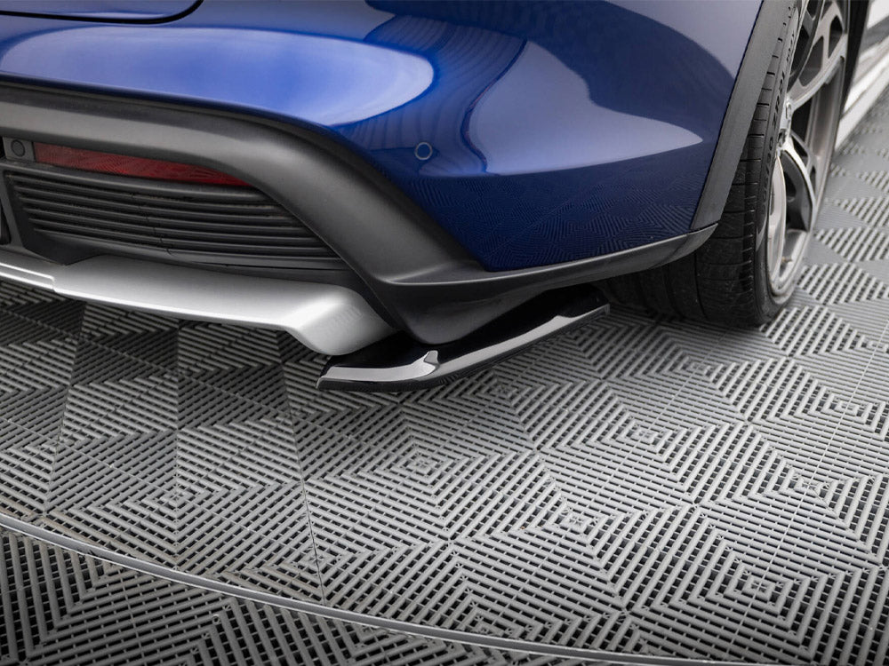 Porsche Taycan Cross Turismo 4S rear side splitters, Maxton Design gloss black