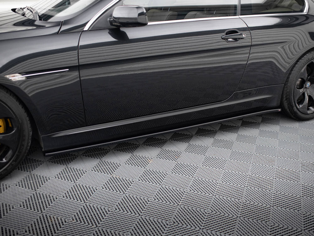 BMW 6 E63 E64 Side Skirts Diffusers Maxton Design Gloss Black ABS