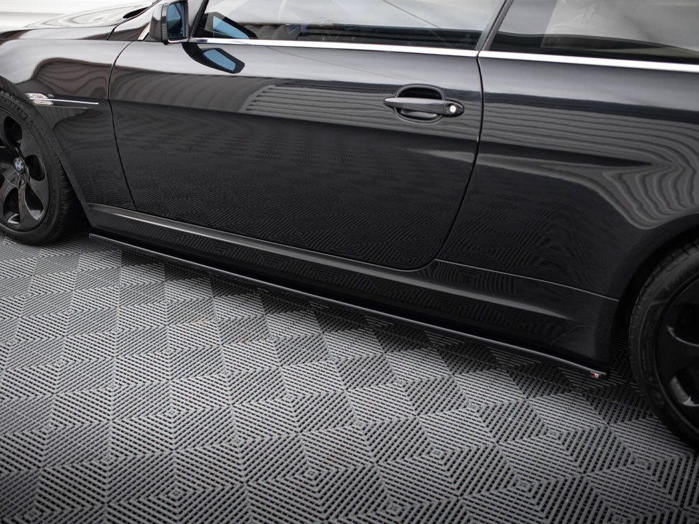BMW 6 E63 E64 Side Skirts Diffusers Maxton Design Gloss Black ABS