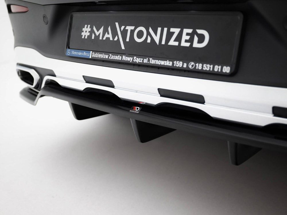 Mercedes GLC Coupe C254 (2022+) AMG-Line Rear Splitter - Maxton Design Vertical Bars