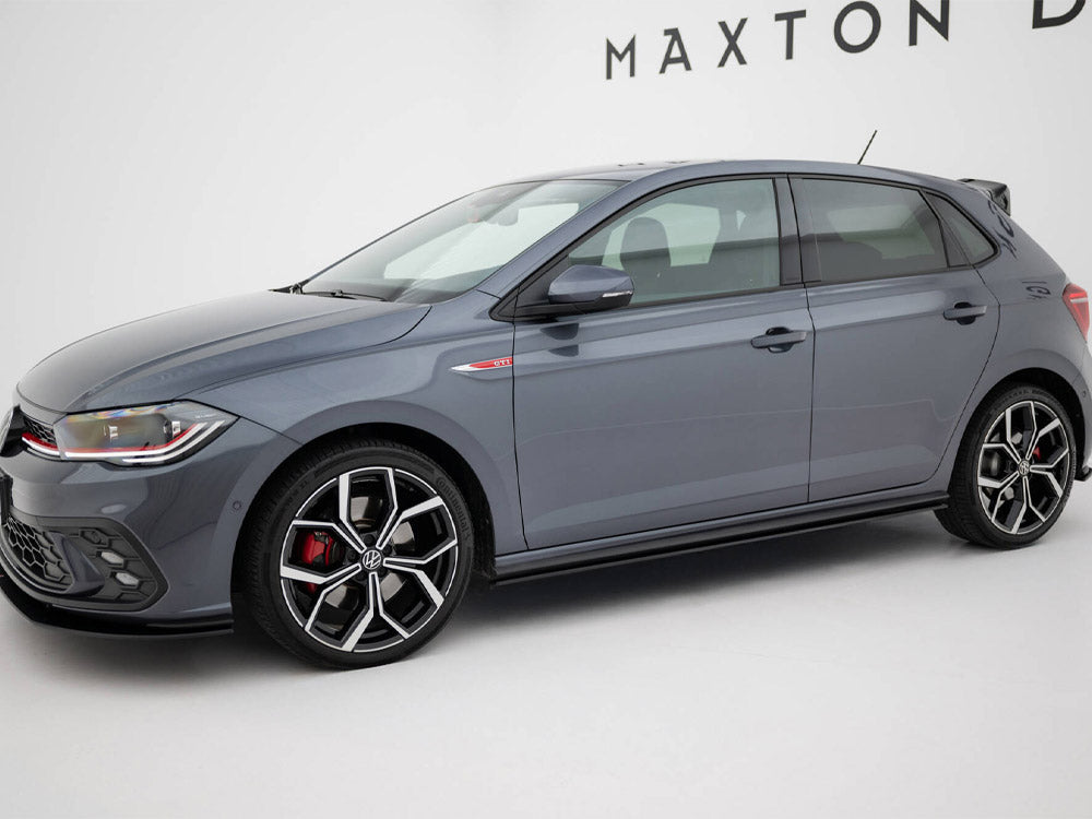 VW Polo GTI Mk6 Facelift 2021+ Maxton Design Street PRO Side Skirts, 10mm ABS