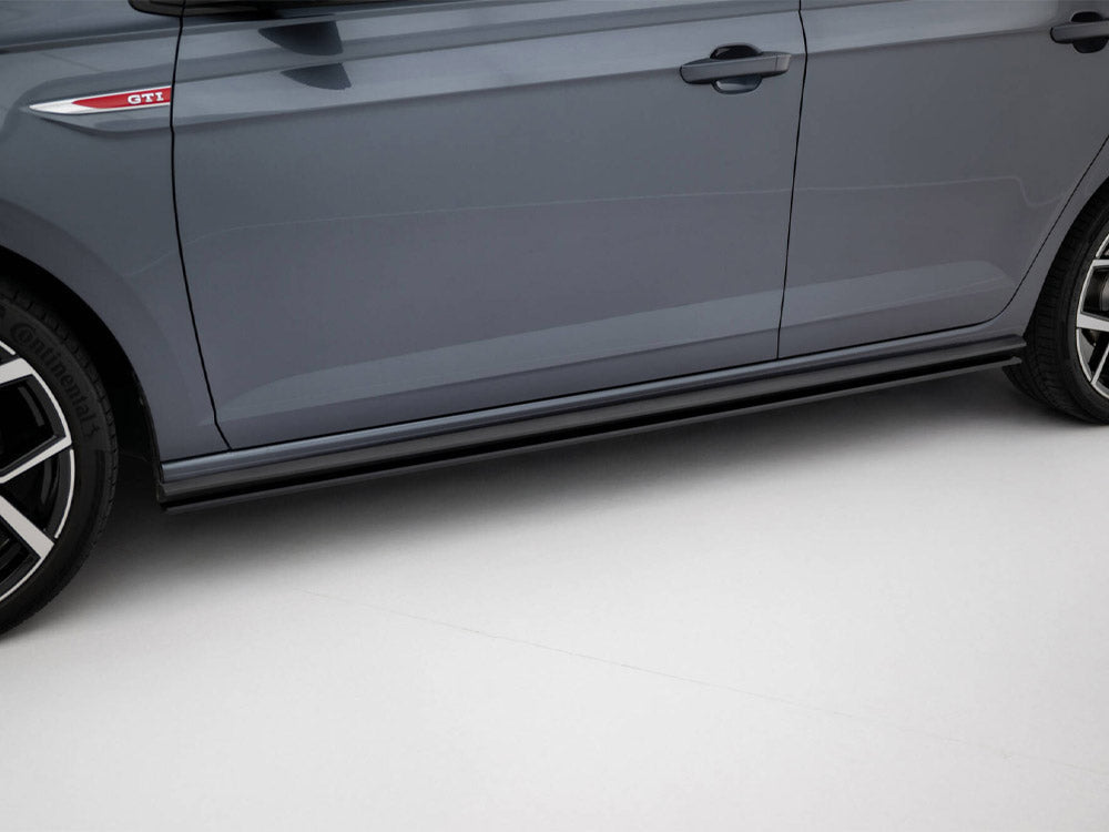 VW Polo GTI Mk6 Facelift 2021+ Maxton Design Street PRO Side Skirts, 10mm ABS