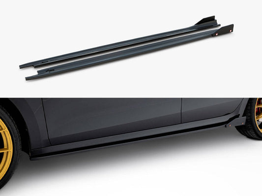 Skoda Octavia RS Mk4 Facelift 2024 Side Skirts Maxton Design V.2 + Flaps