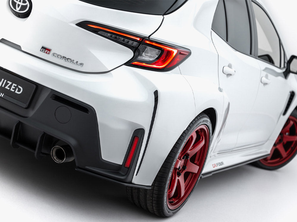 Toyota GR Corolla Mk12 rear side splitters, Maxton Design Street PRO Matte Black MD-GR-COR-SPR