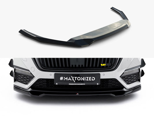 Skoda Octavia RS Mk4 2020-2024 Front Splitter V.4, Maxton Design ABS