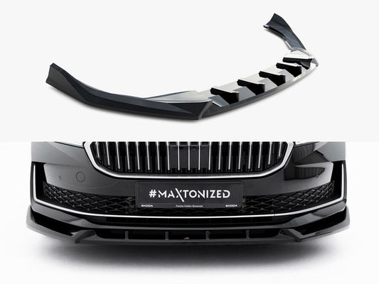 Skoda Superb Mk4 2024+ Front Splitter V.2 by Maxton Design