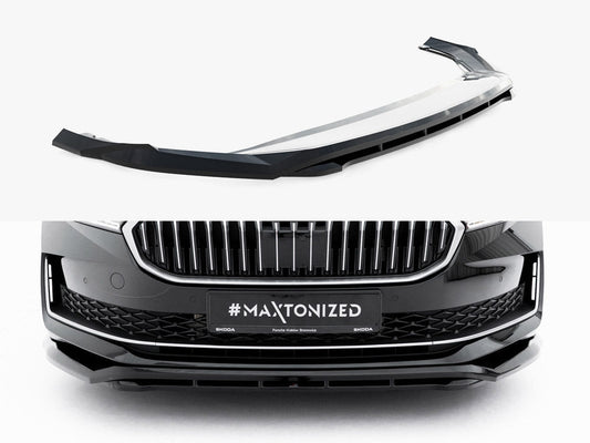Skoda Superb Mk4 2024+ Front Splitter V.1 - Maxton Design ABS