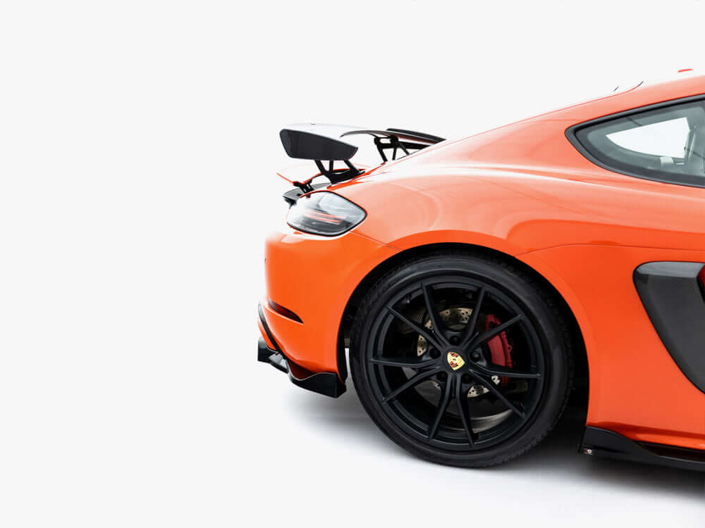 Porsche 718 Cayman GTS 982c Rear Splitter - Maxton Design Vertical Bars