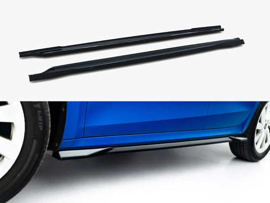 Skoda Octavia Mk4 Facelift 2024 side skirts, Maxton Design gloss black