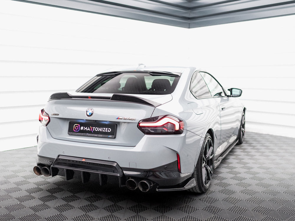 BMW M240i Coupe G42 rear valance - Maxton Design gloss black diffuser