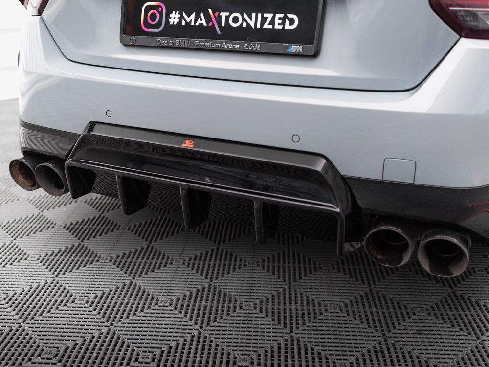 BMW M240i Coupe G42 rear valance - Maxton Design gloss black diffuser