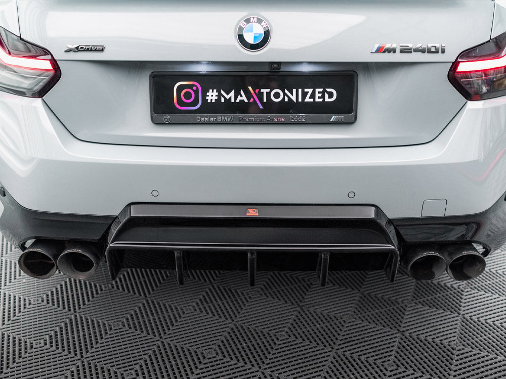 BMW M240i Coupe G42 rear valance - Maxton Design gloss black diffuser