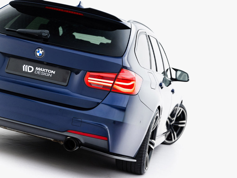 BMW F30 F31 M-Pack rear side splitters - Maxton Design gloss black