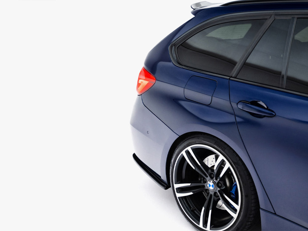 BMW F30 F31 M-Pack rear side splitters - Maxton Design gloss black