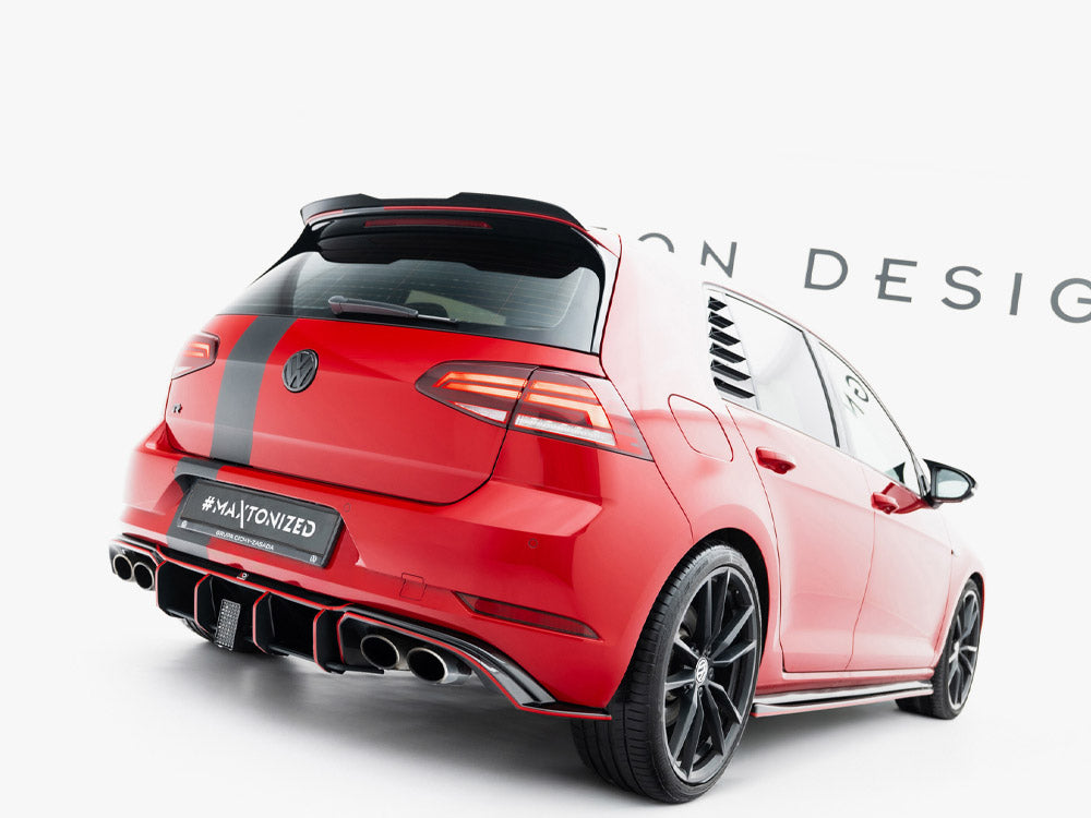 VW Golf 7 MK7 GTI R R-Line GTD Spoiler Extension Maxton Design V.3 ABS