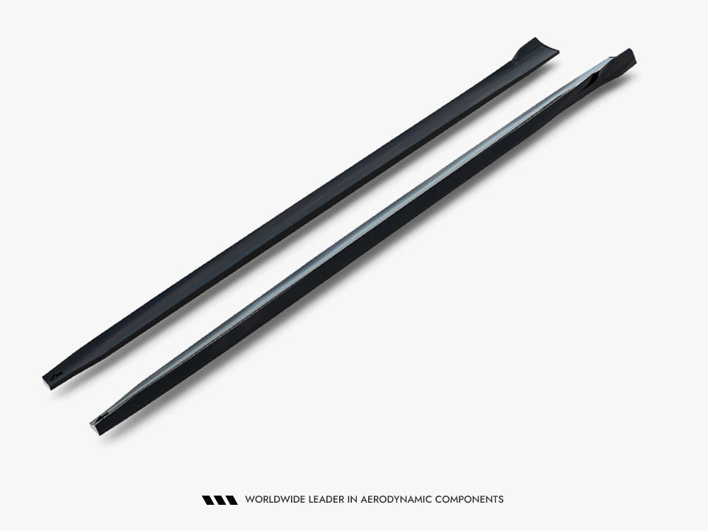 Mercedes-AMG E53 W214 side skirt diffusers - Maxton Design gloss black