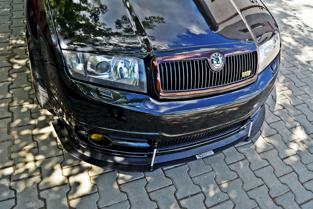 Skoda Fabia I RS 2003-2007 front splitter kit - Maxton Design + EZ Lip Pro, ABS black