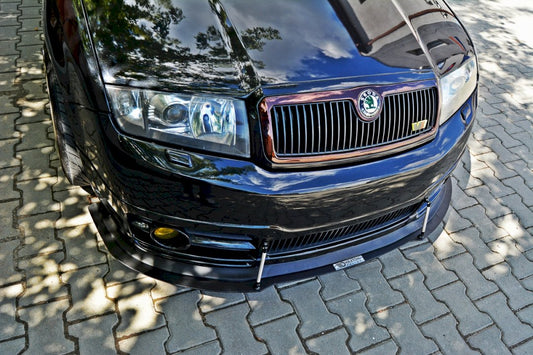 Skoda Fabia I RS 2003-2007 front splitter kit - Maxton Design + EZ Lip Pro, ABS black