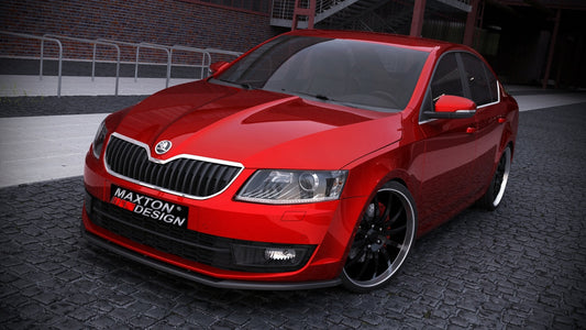 Skoda Octavia III Mk3 (2013-2020) front splitter, Maxton Design ABS