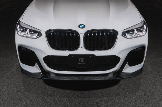 BMW X3 G01 Pre-LCI Front Splitter Lip - 3DDesign Carbon Fibre (CFRP 2x2 Twill) for M Sport, Part No 3D-X3-FL-01