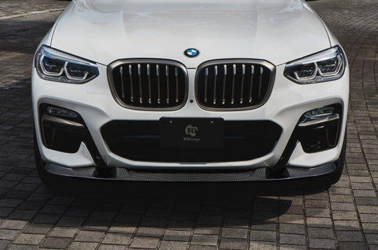 BMW X4 G02 Front Splitter 3DDesign Carbon Fibre - 3D-X4-FS