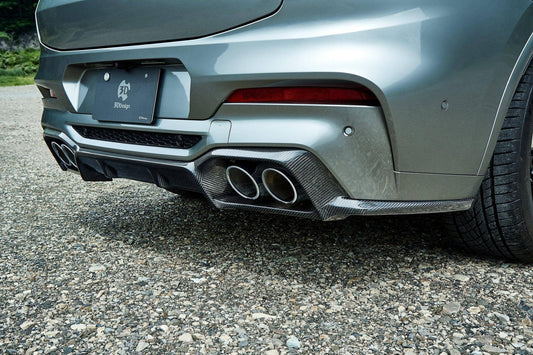 BMW X4M F98 Carbon Fibre Rear Diffuser 3DDesign - Stage 2 Track Day, OEM+
