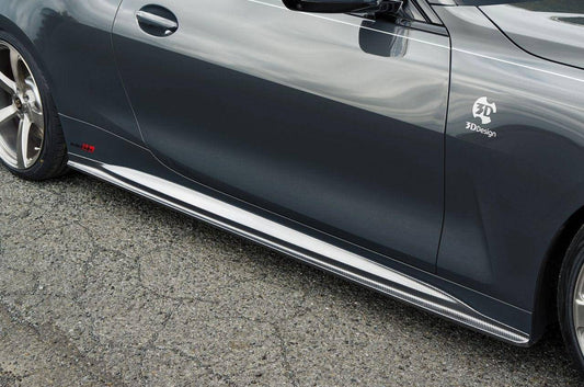 BMW G22 G23 4 Series M Sport & M440i (2020+) 3DDesign Carbon Side Skirt Extensions