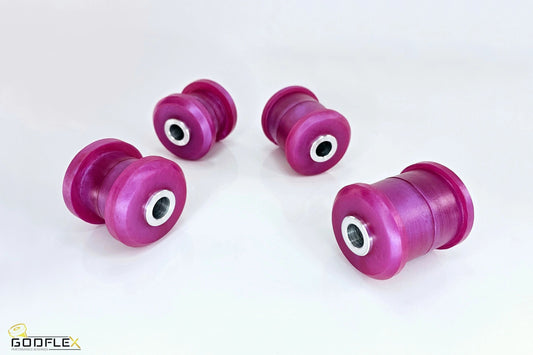 SEAT Leon MK2 (2005-2012) Cupra rear lower spring mount arm bushes, Godflex polyurethane, 1K050555 / 1K0505311