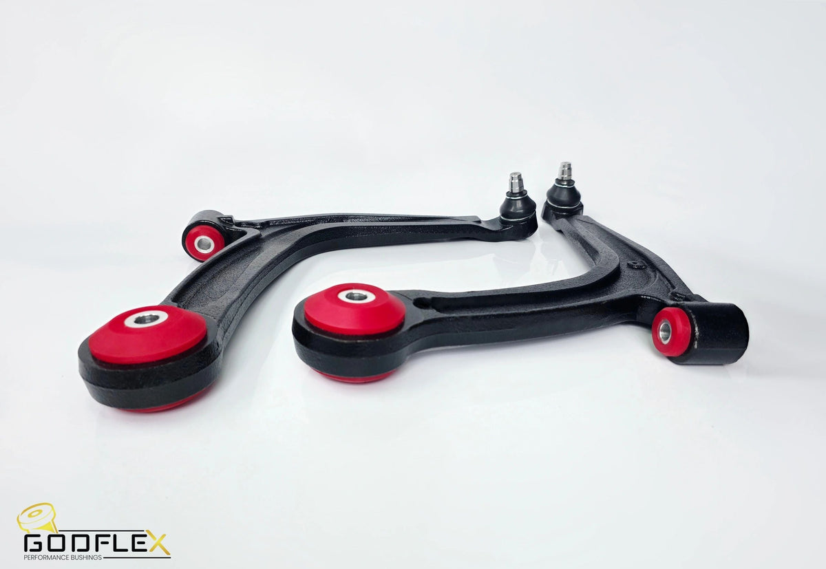 Fiat Abarth 500 595 695 (2007 onwards) front lower control arms with Godflex polyurethane bushes