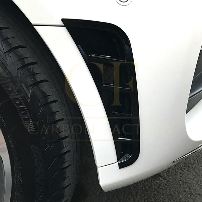 W205 C Class 19-21 AMG-line front bumper trims, gloss black