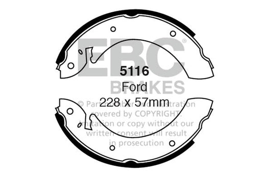 Ford, Vauxhall, BMC, Triumph Drum Brake Shoe Set 5116