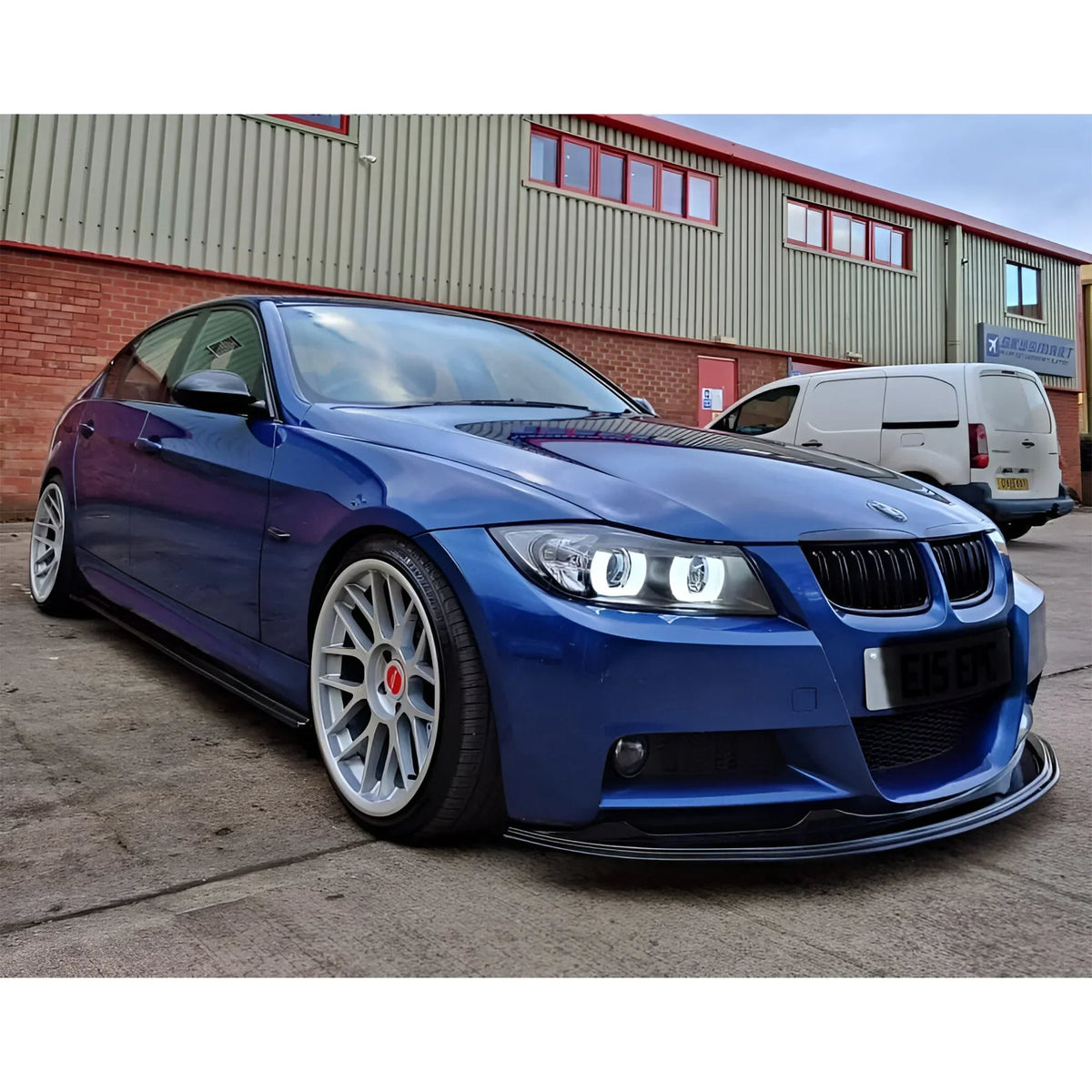 BMW E90 E91 M-Sport front splitter kit with side extensions & rear spats, pre-LCI (2005-2008)