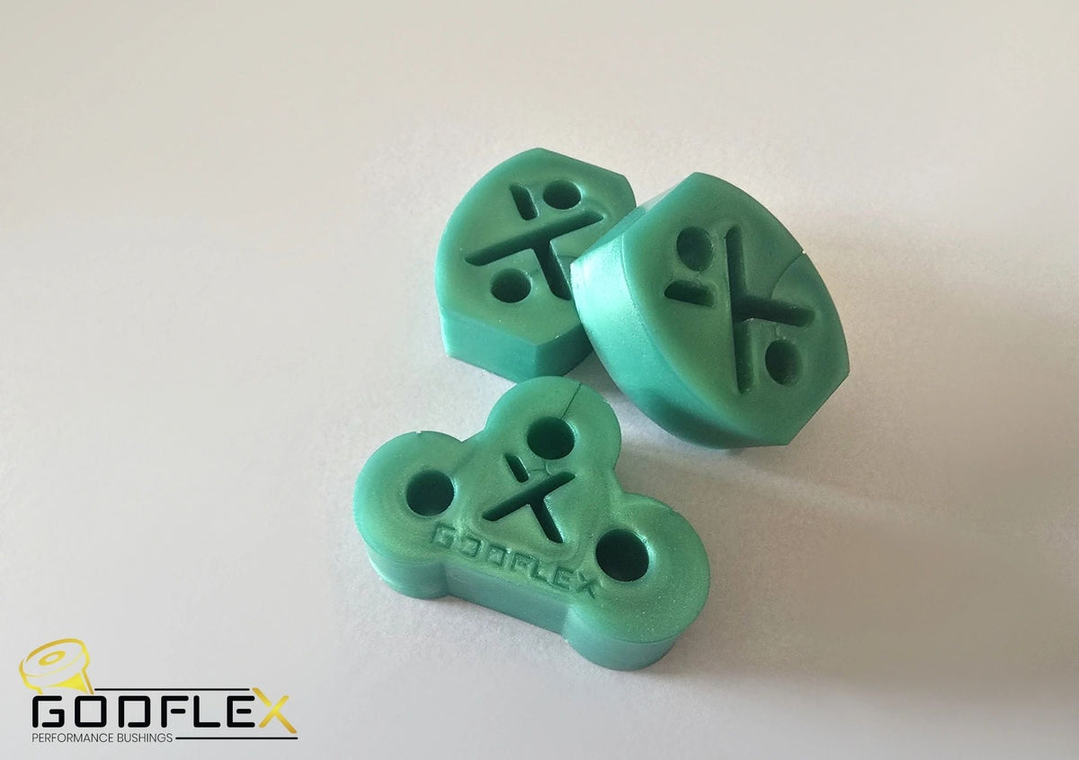 Fiat Abarth 500 595 695 (2007+) exhaust hanger bushes - GodFlex GF-AB-EXH