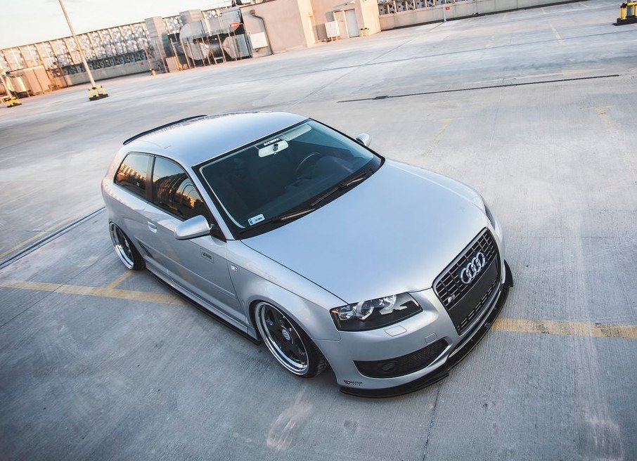 Audi S3 8P (2006-2008) front splitter - Maxton Design gloss black ABS