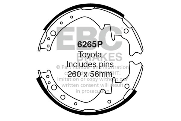 EBC 6265P Brake Shoe Set for Drum Brakes