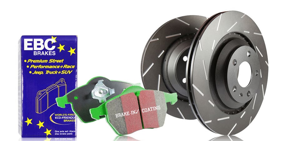 F01 F02 F04 BMW 7 Series Front Brake Kit - EBC DP22007 + USR1818R, 348mm, Fast Road & Track Day