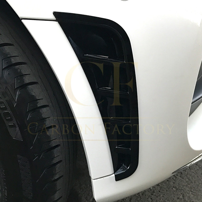 W205 C Class 19-21 AMG-line front bumper trims, gloss black