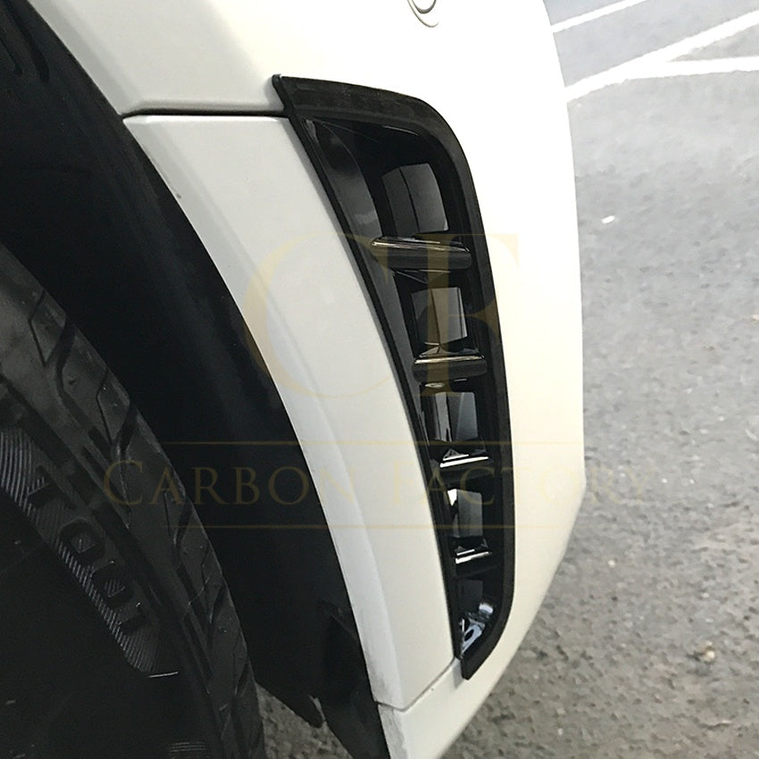 W205 C Class 19-21 AMG-line front bumper trims, gloss black