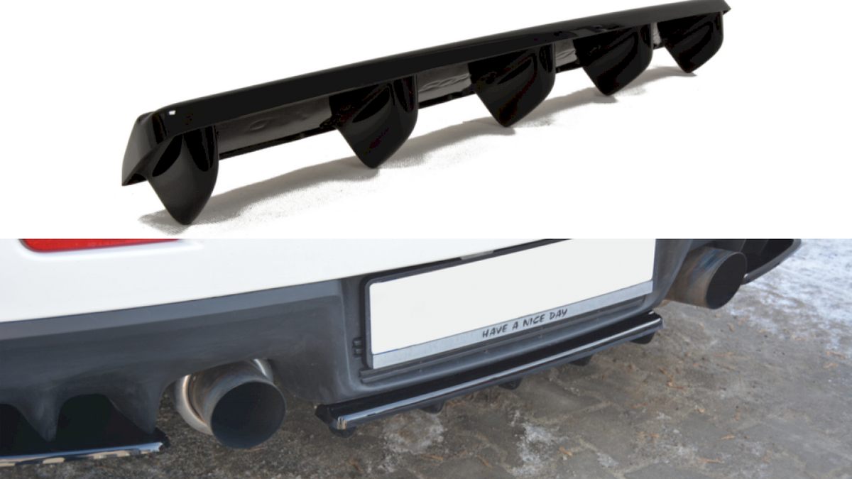Mitsubishi Lancer Evo X (2007-2015) Maxton Design Central Rear Splitter with Vertical Bars
