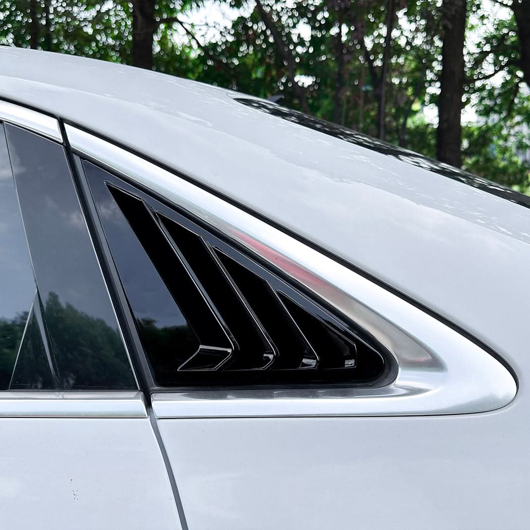 Audi A3 8Y Saloon 2020-present gloss black window louver vents
